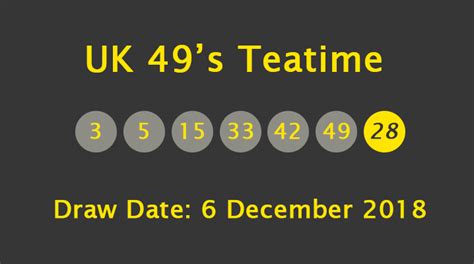 old uk teatime results 2018|UK 49's Teatime Draw Result: Thursday 20 th December 2018.